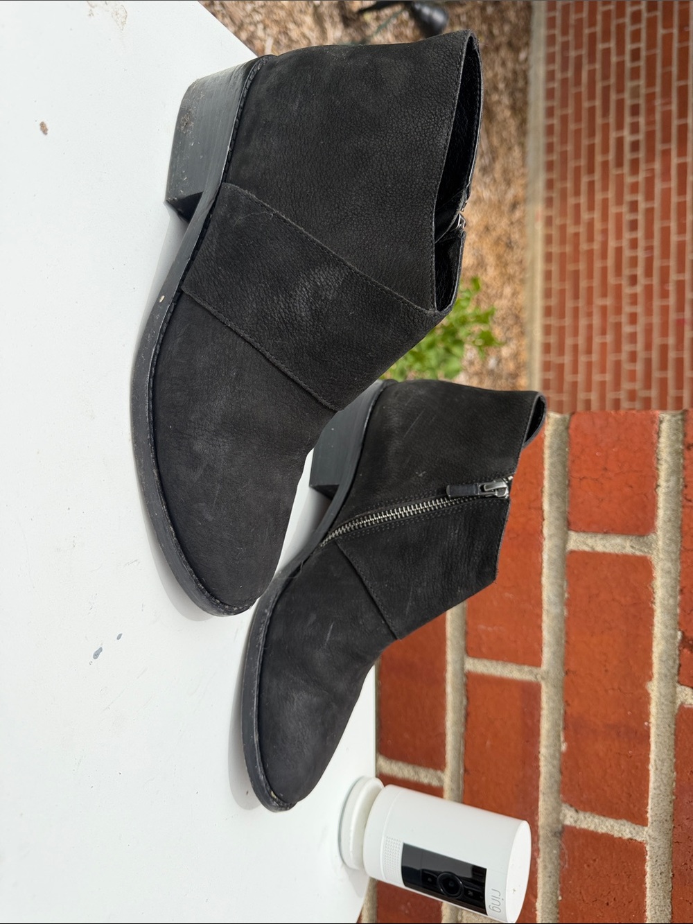 Eileen Fisher Suede Ankle Boots with Side Zip